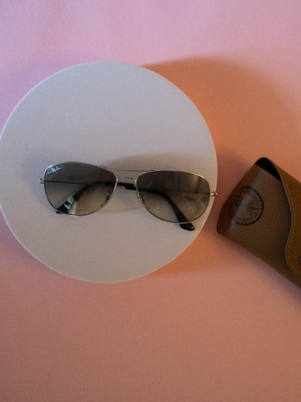 RayBan Cockpit Glasses in Silver and Ombre